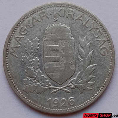 Maďarsko - 1 pengő - 1926 - striebro