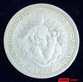 Maďarsko - 2 pengő - 1929 - striebro