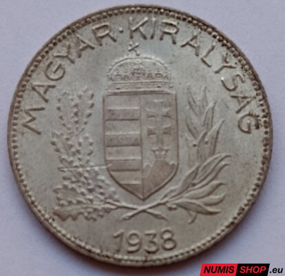 Maďarsko - 1 pengő - 1938 - striebro