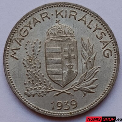 Maďarsko - 1 pengő - 1939 - striebro