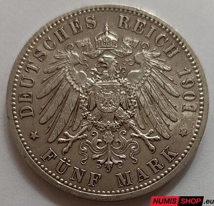 Deutsches Reich - 5 Mark - 1901 - A - 200 rokov Pruského kráľovstva