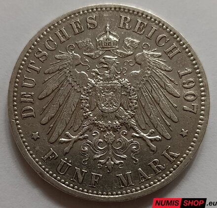 Deutsches Reich - 5 Mark - 1907 - A - Wilhelm II. (Preussen)