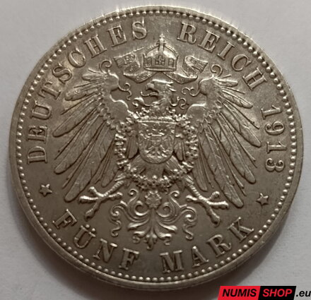 Deutsches Reich - 5 Mark - 1913 - A - Wilhelm II. (Preussen)
