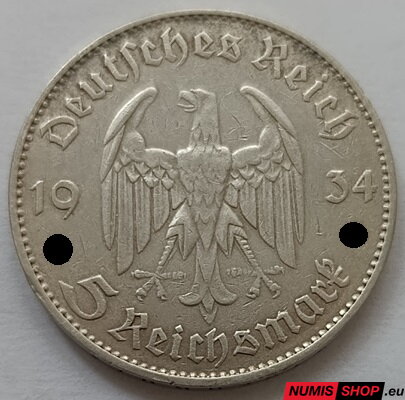 Deutsches Reich - 5 Reichsmark - 1934 - A - kostol