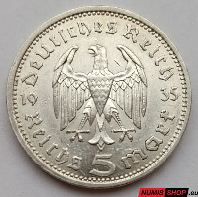 Deutsches Reich - 5 Reichsmark - 1935 - A