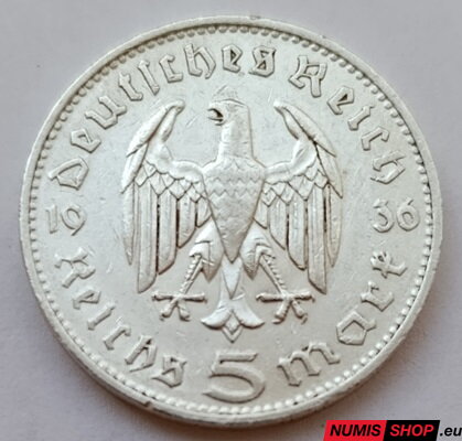 Deutsches Reich - 5 Reichsmark - 1936 - F