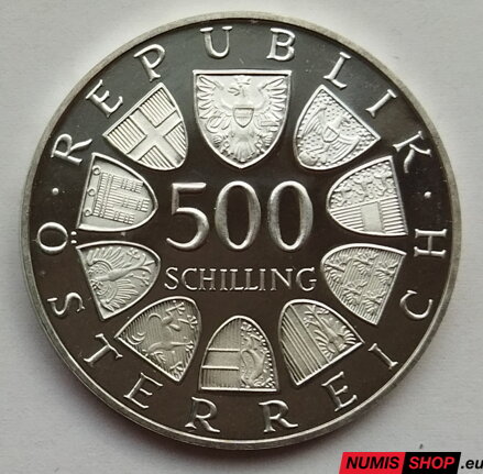 Rakúsko - 1986 - 500 Schilling - Kláštor sv. Floriána - PROOF