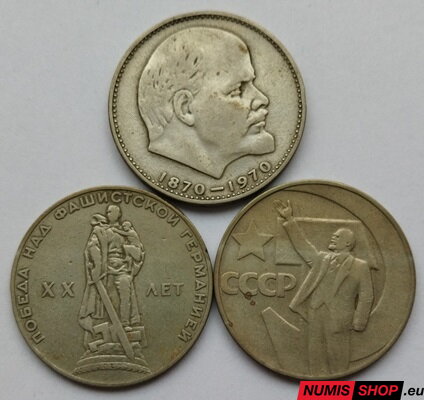 Rusko (ZSSR) - LOT 3 x 1 pamätný rubel