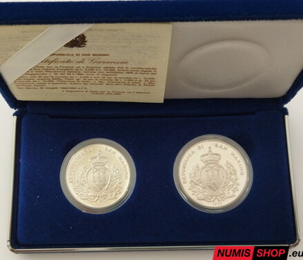 San Maríno - 5000 + 10 000 lír - 1995 - Amerigo Vespucci - PROOF