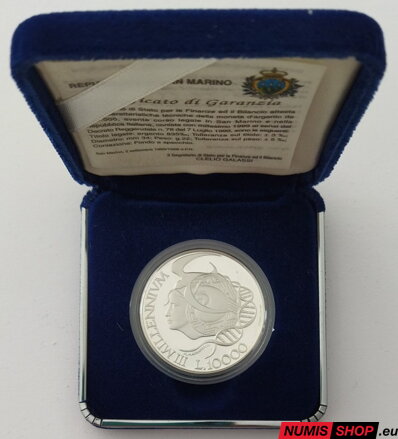 San Maríno - 10 000 lír - 1999 - III. millenium - PROOF