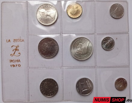 Sada Taliansko 1970 + striebro 500 a 1000 lír