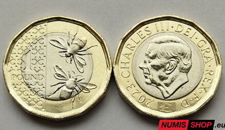 Veľká Británia - 1 pound 2023 - Charles - UNC