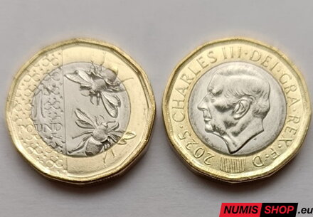 Veľká Británia - 1 pound 2025 - Charles - UNC
