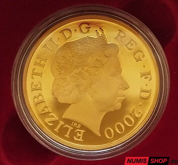 5 pounds Veľká Británia - 2000 - Queen Mother - GOLD PROOF