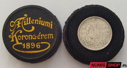 RU - František Jozef I. - 1 korona 1896 KB - milénium + čierna etua