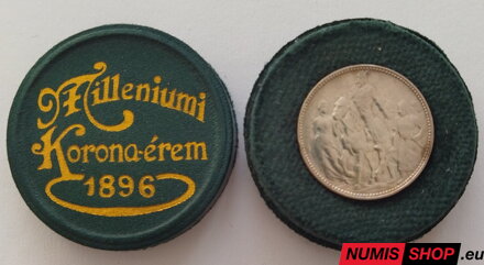 RU - František Jozef I. - 1 korona 1896 KB - milénium + zelená etua