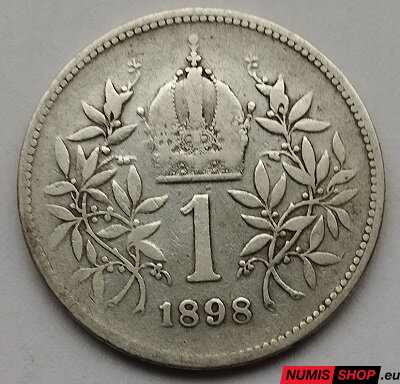 RU - František Jozef I. - 1 corona 1898 bz