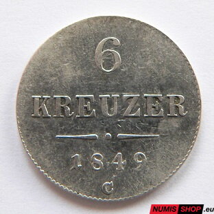 RU - František Jozef I. - 6 kreuzer - 1849 C