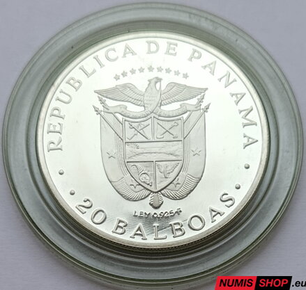 Panama - 20 balboas 1972 - Simon Bolivar - PROOF (129,6 g, Ag925)