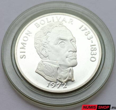 Panama - 20 balboas 1972 - Simon Bolivar - PROOF (129,6 g, Ag925)