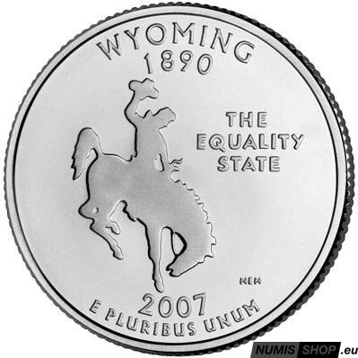 USA Quarter 2007 -Wyoming - P - UNC