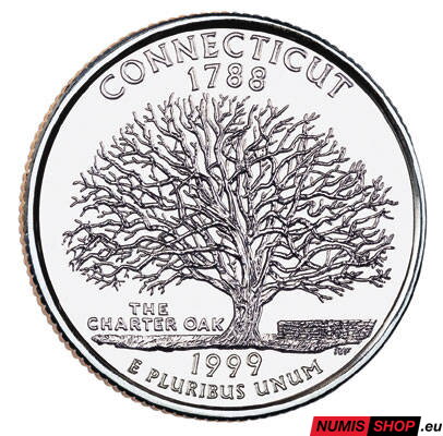 USA Quarter 1999 - Connecticut - D - UNC