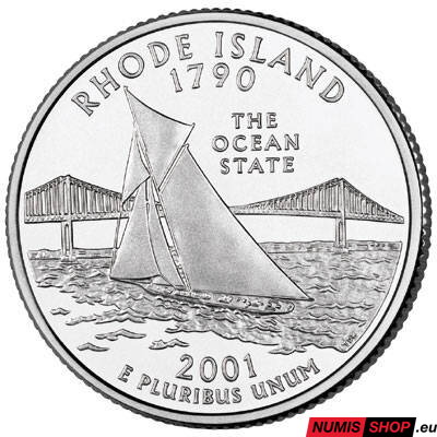 USA Quarter 2001 - Rhode Island - D - UNC