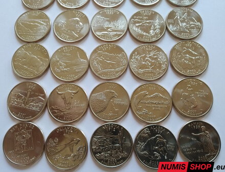 US Quarters States - komplet 50 ks P - UNC