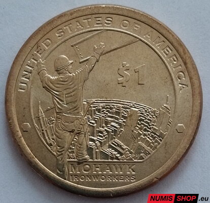 USA commemorative 1 dollar - 2015 - Mohawk Ironworkers - P