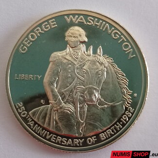 USA - 1982 - Silver half dollar - 250th Anniversary of George Washington's Birth - PROOF