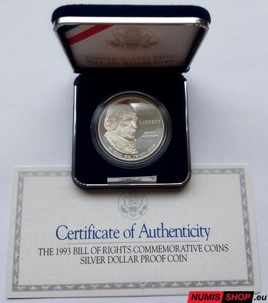 USA - Silver dollar - 1993 - Bill of Rights - PROOF