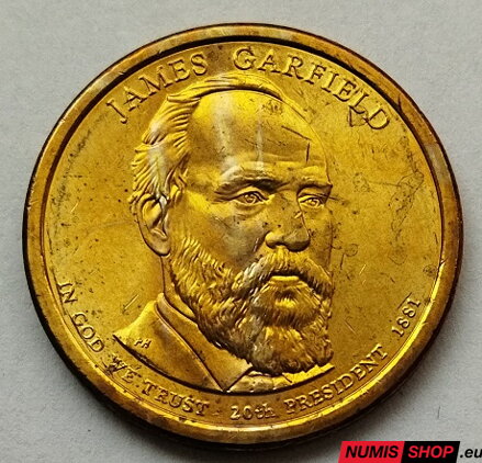 USA Presidential 1 dollar - 2011 - 20th James Garfield - P