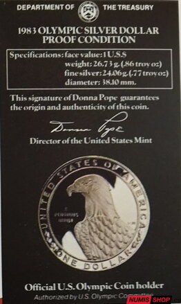USA - PROOF PRESTIGE SET - 1983 + silver dollar