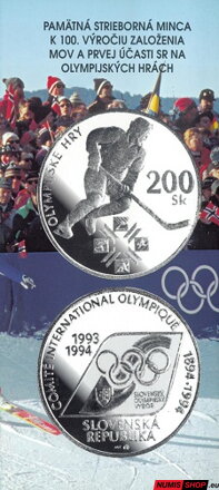 200 Sk Slovensko 1994 - ZOH - leták