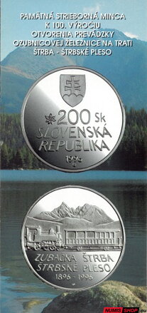 200 Sk Slovensko 1996 - Zubačka - leták