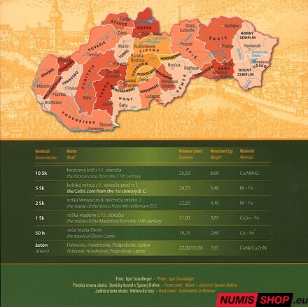 Sada mincí SR 2008 - Regióny