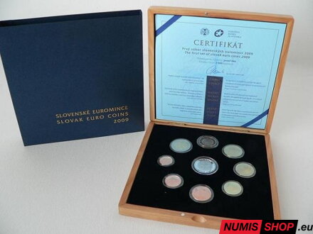 Sada mincí SR 2009 PROOF - privátne vydanie NBS - luxusné prevedenie