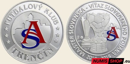 Sada mincí SR 2015 - AS Trenčín - PROOF - luxusné prevedenie