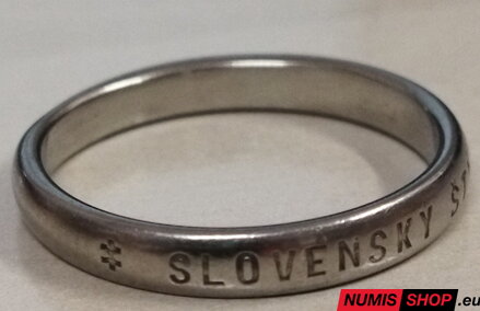 Ďakovný prsteň s nápisom "SLOVENSKÝ ŠTÁT ĎAKUJE"