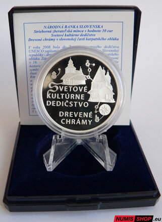 10 eur Slovensko 2010 - Drevené chrámy - PROOF