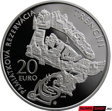 20 eur Slovensko 2012 - Pamiatková rezervácia Trenčín - PROOF
