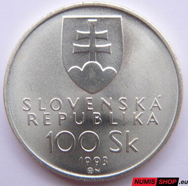 100 Sk Slovensko 1993 - Vznik SR - PROOF