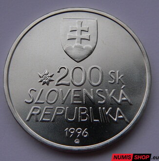 200 Sk Slovensko 1996 - Zubačka - PROOF