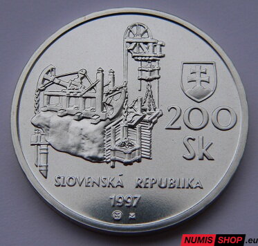200 Sk Slovensko 1997 - Banská Štiavnica - PROOF