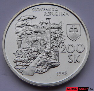 200 Sk Slovensko 1998 - Parný vlak - PROOF