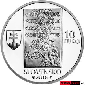 10 eur Slovensko 2016 - Ladislav Nádaši-Jégé - PROOF 