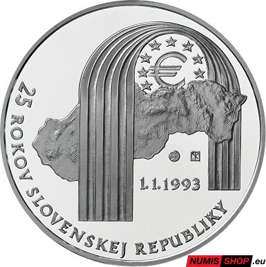 25 eur Slovensko 2018 - 25. výročie SR - BK