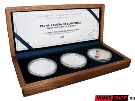 Súbor Fauna a flóra – vlk dravý, rys ostrovid, medveď hnedý - PROOF