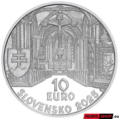 10 eur Slovensko 2025 - Benediktínske opátstvo v Hronskom Beňadiku - Pamätný list