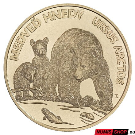5 eur Slovensko 2023 - Medveď hnedý - etua a certifikát